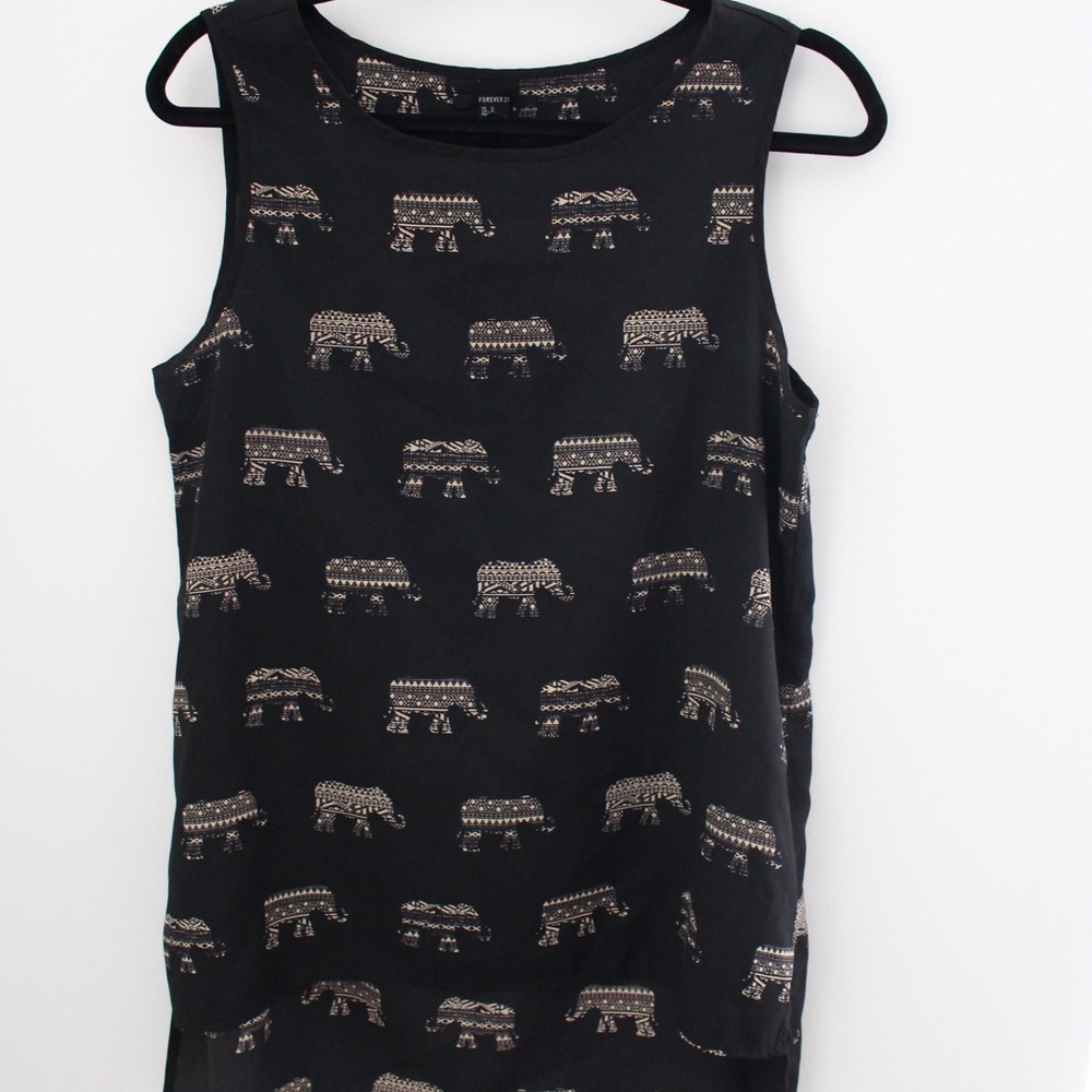 FOREVER 21 Women's Tank Top Black Small